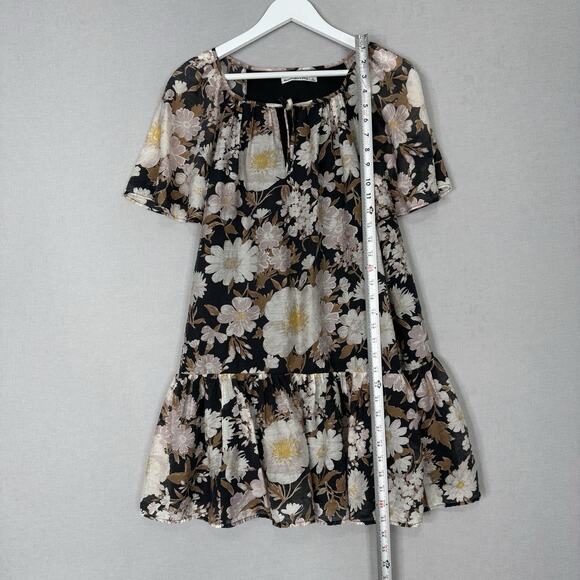 Abercrombie & Fitch Womens Dress Small Gray Floaty Trapeze Mini Floral Sundress - Picture 2 of 12